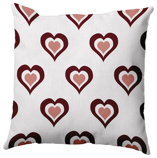 Burnin' Love Decorative Throw Pillow, Burgandy, 16"x16"