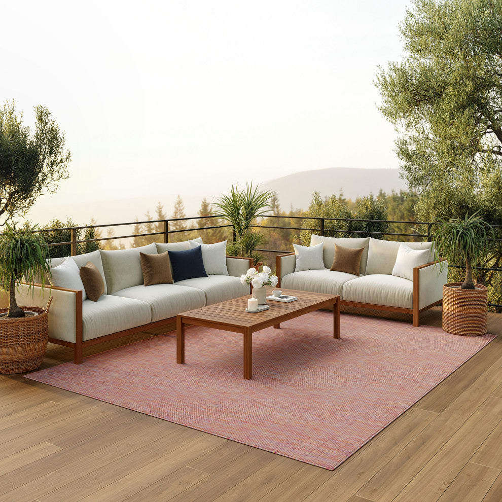 Positano Contemporary Area Rug, Rainbow, 7'x10'