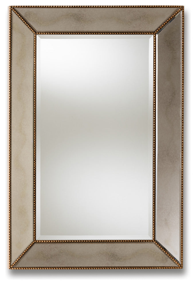 Bijou Antique Gold Rectangular Accent Wall Mirror