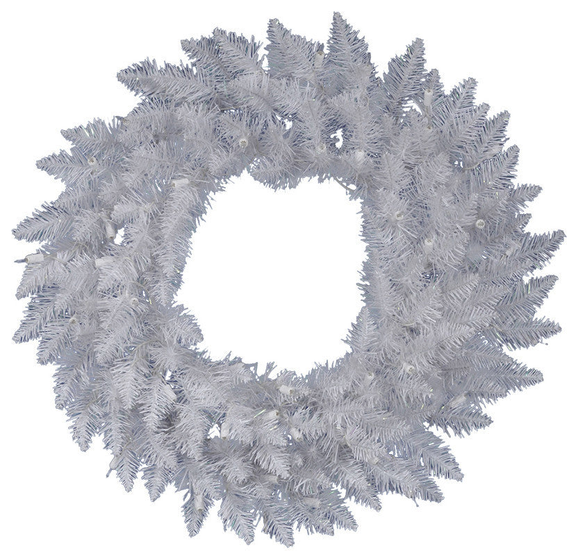 Vickerman Sparkle White Spruce Wreath, 30", Unlit