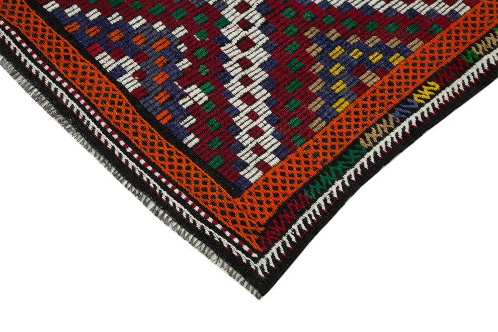 Rug N Carpet - Handwoven Anatolian 6' 3'' x 12' 1'' Vintage Wool Kilim Rug