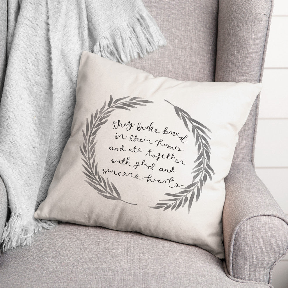 They Broke Bread, Their Homes 18x18 Spun Poly Pillow