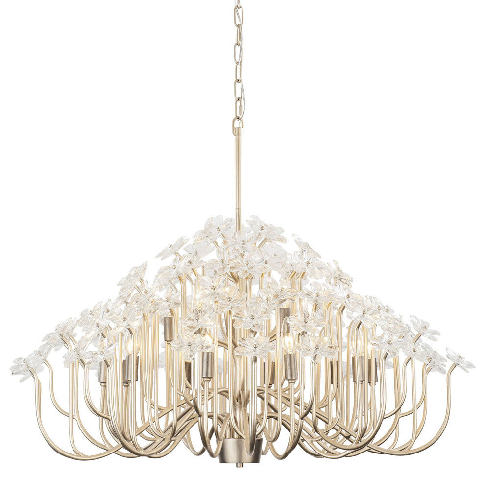 Wildflower 15-Lt Chandelier - Gold Dust/Artifact
