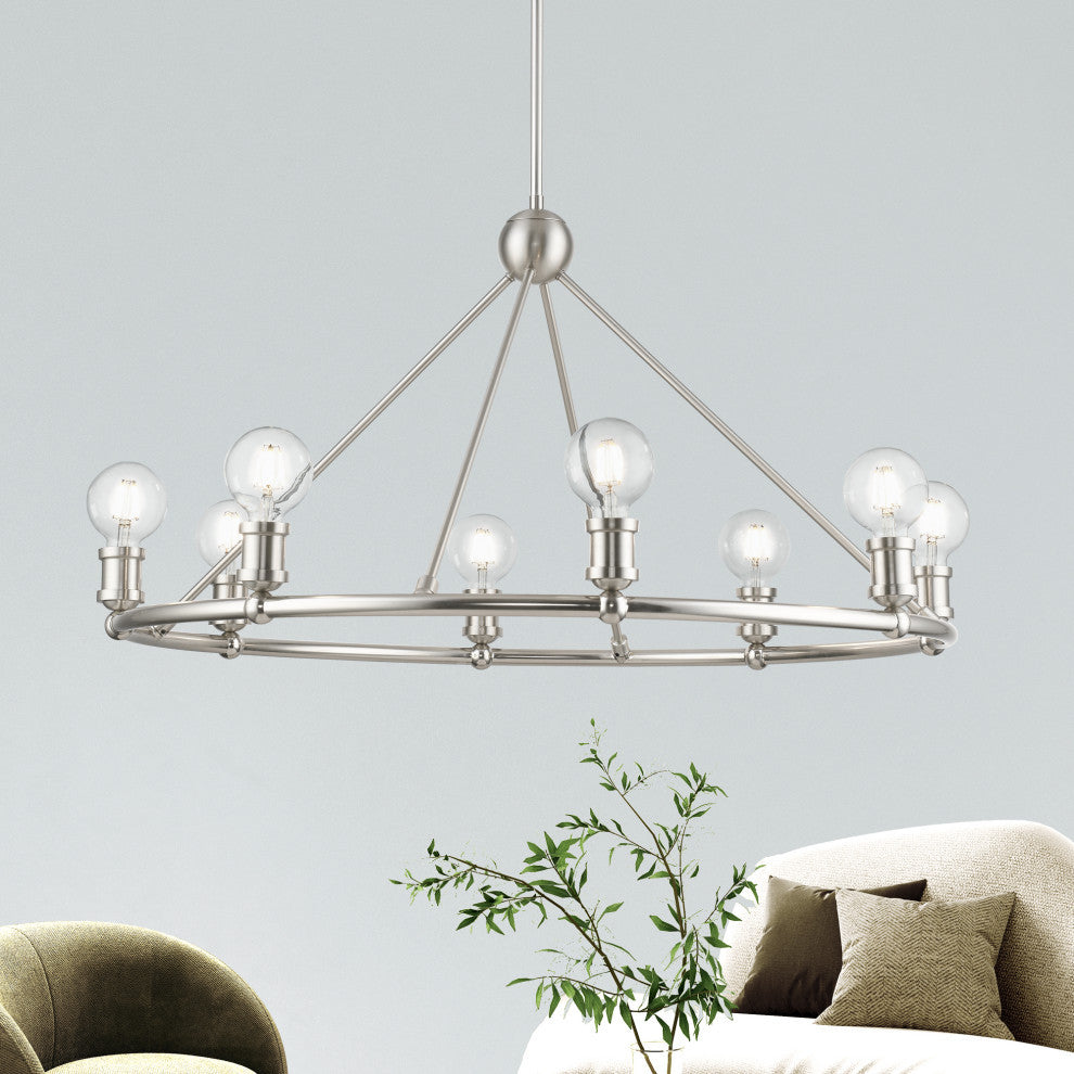 Lansdale 8 Light Brushed Nickel Chandelier