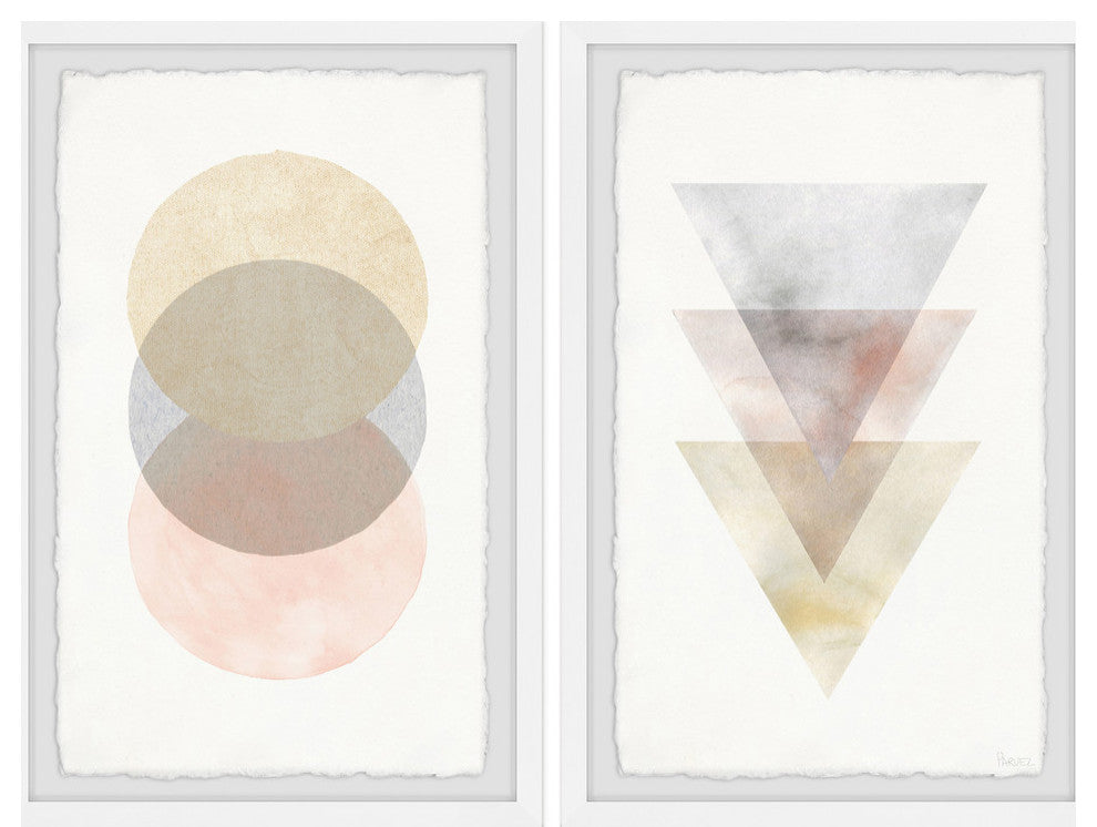 The Luminous Shapes Diptych, 24"x18"