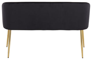 Fran Bench, Gold Steel, Black Velvet