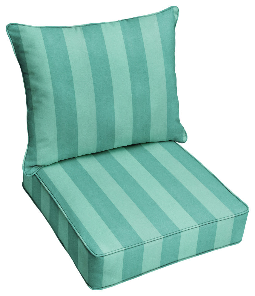 Sorra Home Preview Lagoon Corded Deep Seating Pillow With Cushion Set, 27x23x5