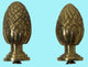 Renovators Supply Brass Stair Carpet Rod Ball Finial Tip Pair Pineapple design