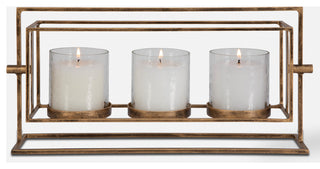 Uttermost Wenman Gold Triple Candleholder