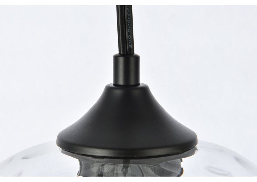 Living District Cashel 1-Light Plug-In Pendant Black