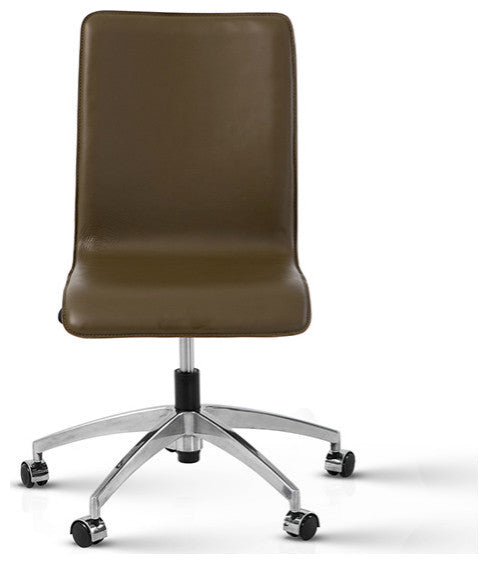 Perugia Top Grain Leather Office Chair, Heritage Leather-Chocolate