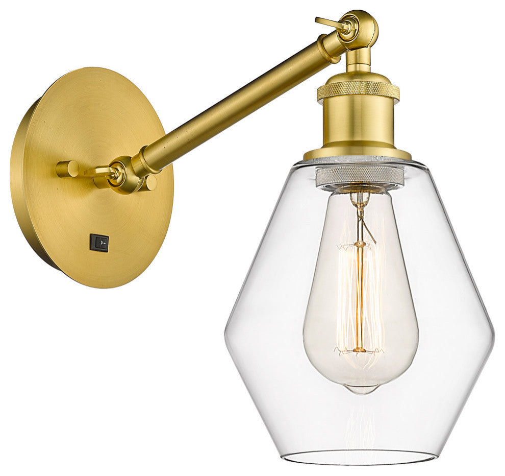 Innovations 317-1W-SG-G652-6-LED 1-Light Sconce, Satin Gold