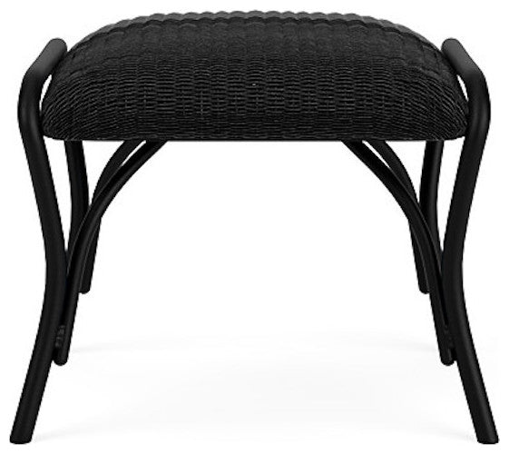 Lloyd Flanders All Seasons Ottoman, Padded Seat, Ebony