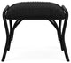 Lloyd Flanders All Seasons Ottoman, Padded Seat, Ebony
