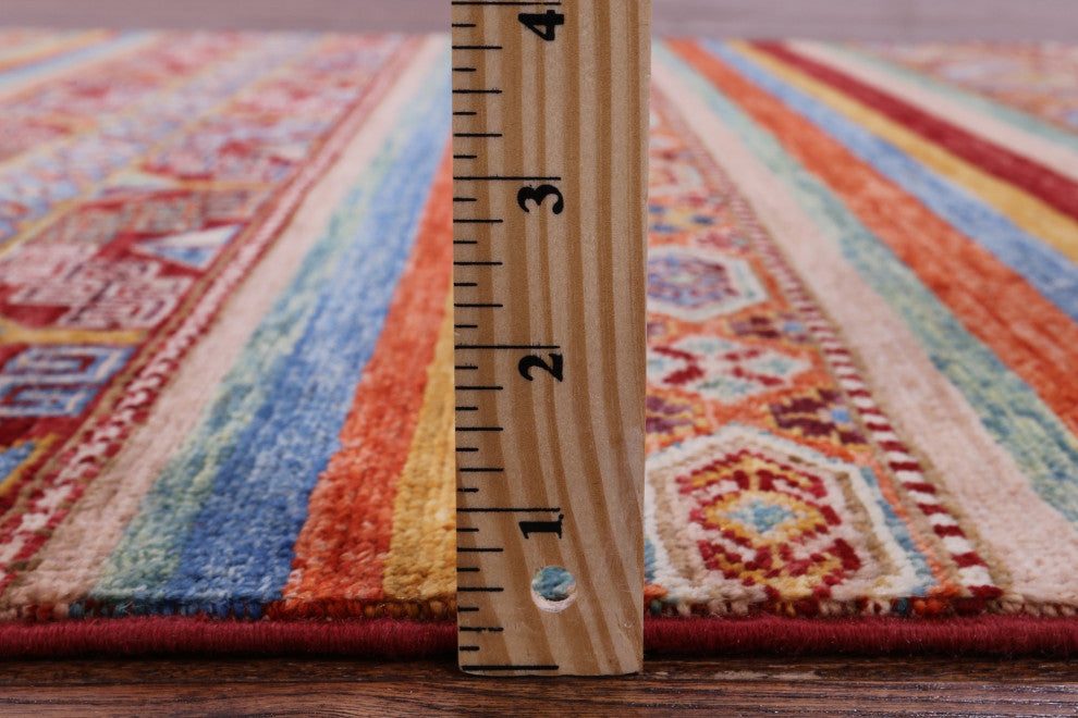Hand-Knotted Khorjin Super Kazak Wool Rug 3' 10" X 6' 2" Q10773
