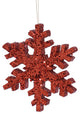 30" Red Outdoor Glitter Snowflake