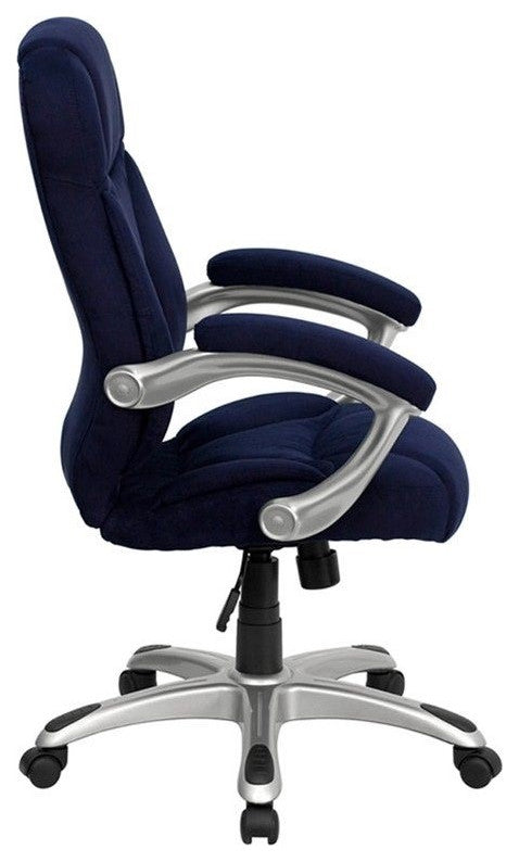 Flash Furniture High Back Microfiber Upholstered Office Chair in Navy