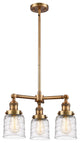INNOVATIONS 207-BB-G513-LED 3-Light Chandelier Brushed Brass