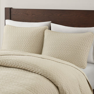 Hampton Hill Velvet Touch Herringbone Oversize 3-Piece Coverlet, Queen
