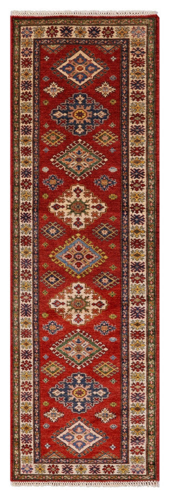 Runner Hand Knotted Super Kazak Wool Rug 2' 10" X 9' 2" Q4927
