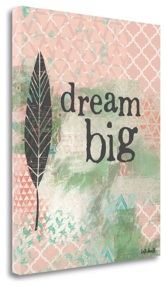 "Dream Big - Pink" By Katie Doucette, Giclee Print on Gallery Wrap Canvas