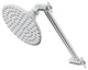 Kingston Brass 5" Showerhead With High Low Adjustable Arm, Polished Chrome