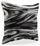 Plutus Black White Galaxy Faux Fur Luxury Throw Pillow, Black White, 24" x 24"