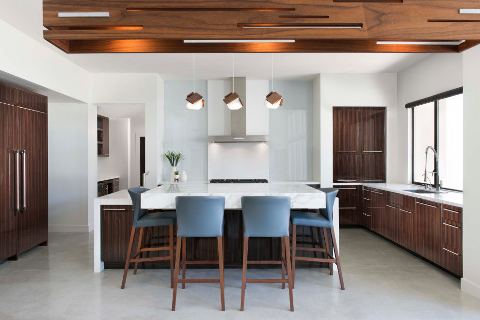 Aeris 54 - LED Linear Pendant, Wood: Oiled Walnut, Brushed Aluminum