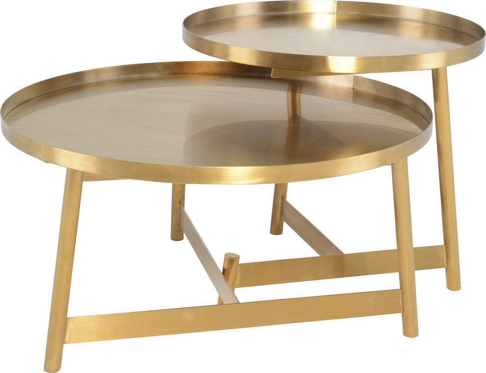 Landon Side Table in Brushed Gold Stainless Steel