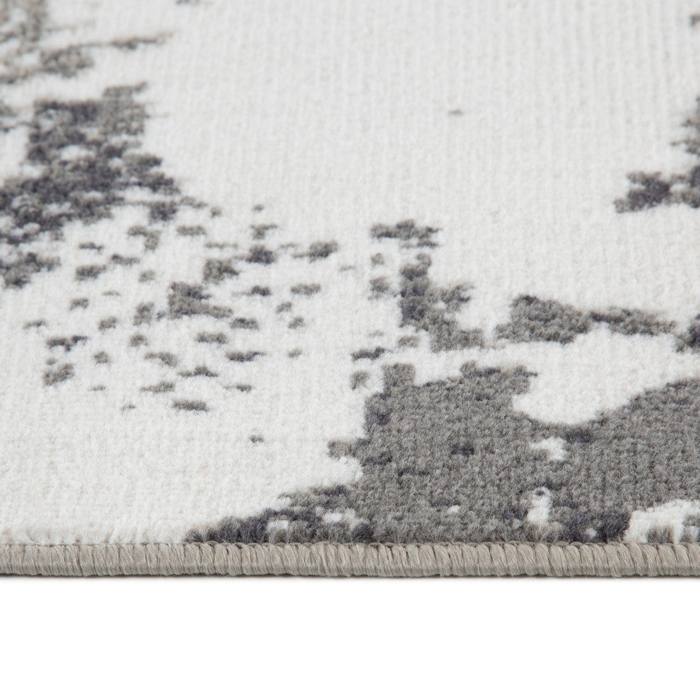 Alpine Ehra Power-Loomed Polypropylene Area Rug, Ivory, 5'3" X 7'6"