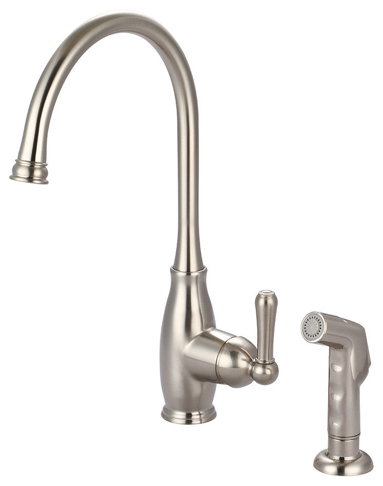 Accent Single Handle Kitchen Faucet, PVD Brushed Nickel