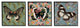 Butterflies On Pink Blue Gold Patterns Abstract Designs 3-Piece Set, 12"x12"
