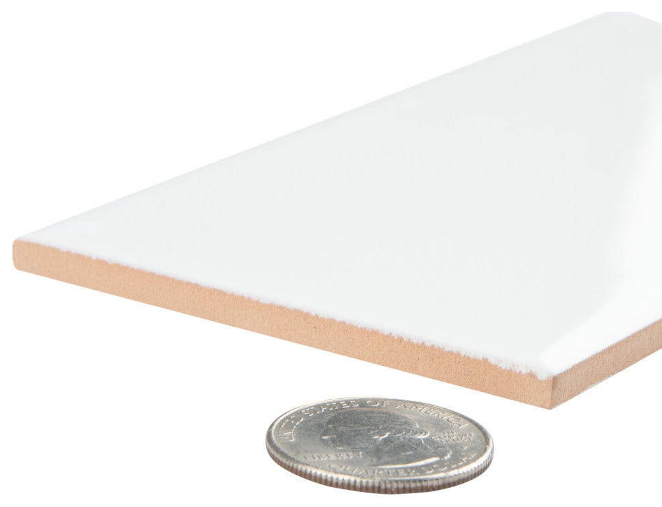 Park Slope Subway Glossy White Ceramic Wall Tile