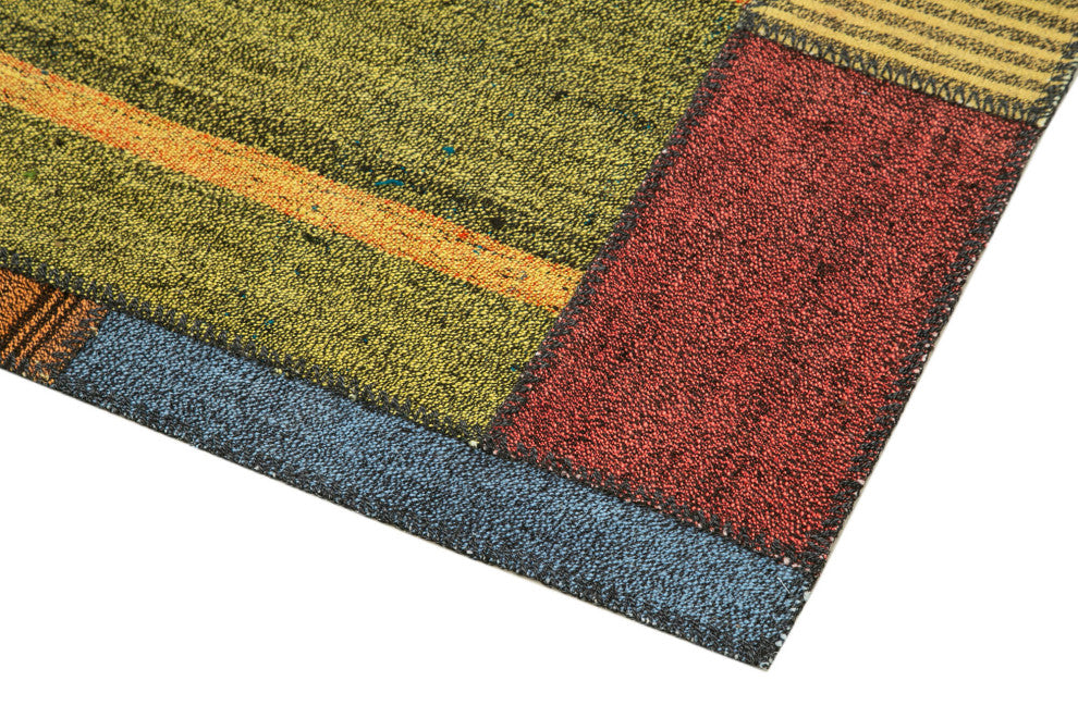 Rug N Carpet - Handmade Turkish 2' 9'' x 7' 3'' Vintage Patchwork Kilim Rug