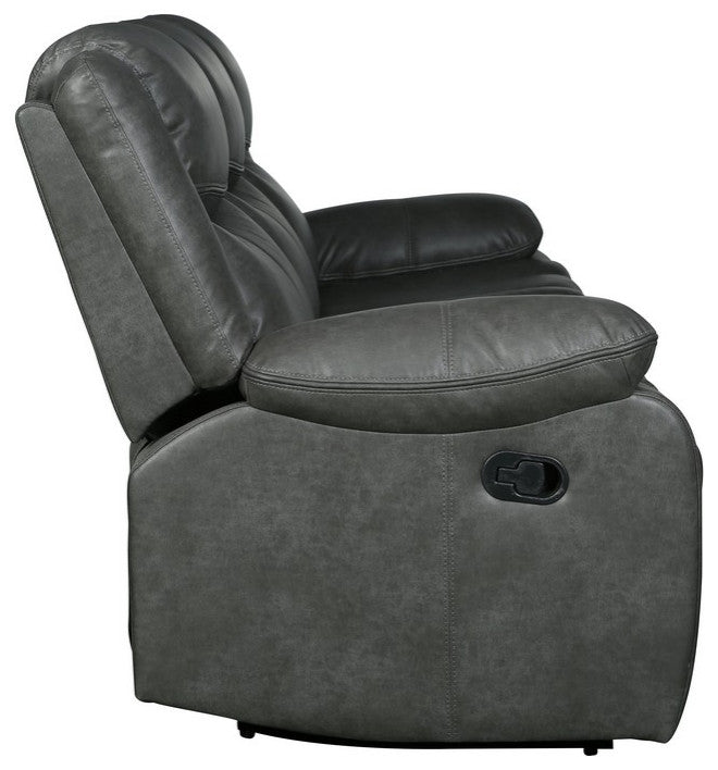 Arlington Leather Air Reclining Sofa Gray