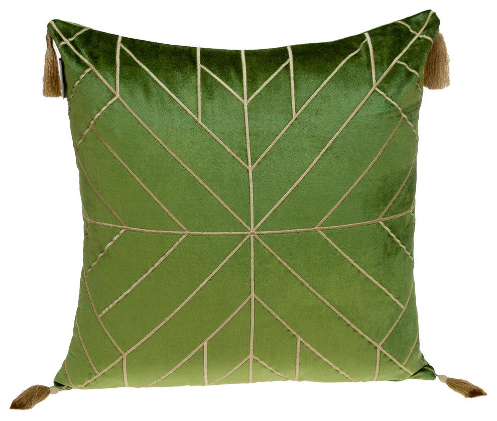Parkland Collection Zella Olive Throw Pillow, Square