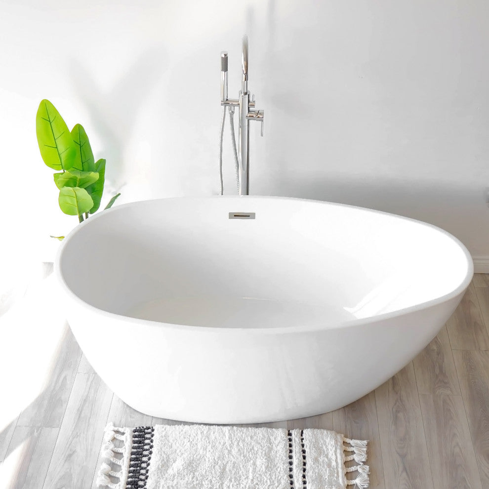 SevenFalls 8017 Single Handle Floor Mounted Tub Filler with Handheld Shower