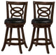 Set of 2 Counter Stools, Espresso and Black