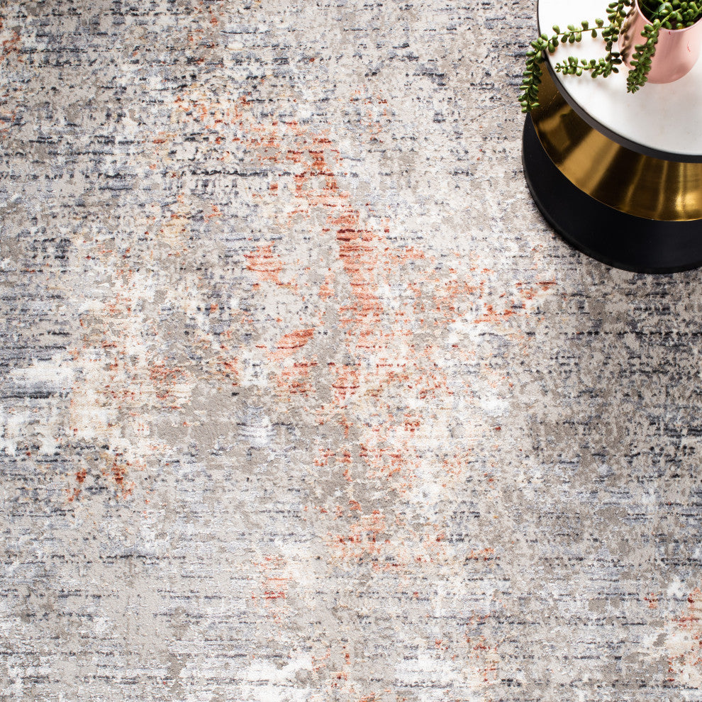 Safavieh Dream Collection DRM429 Rug, Grey/Multi, 6'7" Round
