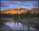 Rainbow Over Fairholme Range and Exshaw Creek, Alberta, Canada, 35"x28"
