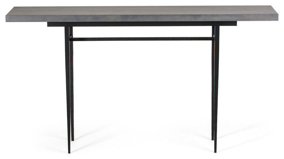 Wick 60" Console Table, Black Finish, Maple Grey Accents
