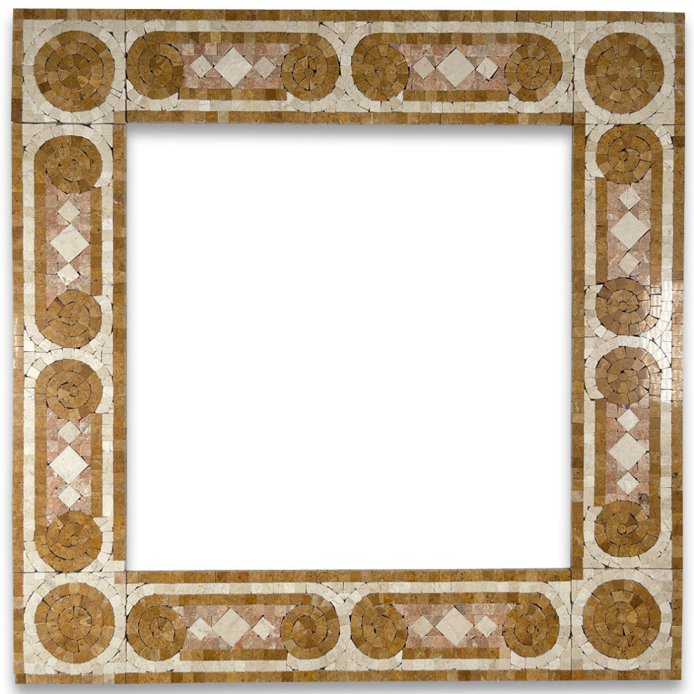 Marble Mosaic Border Listello Tile Treasure Gold 3.9x15.7 Polished, 1 piece