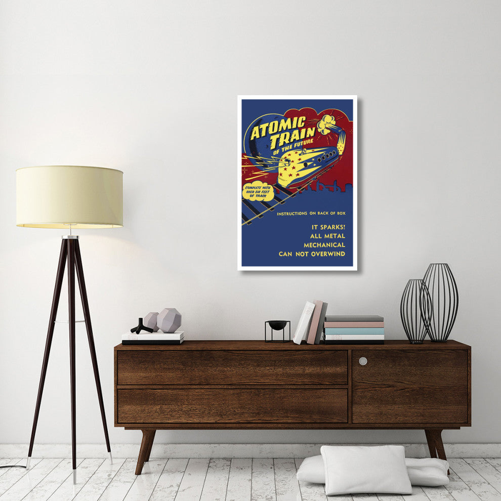 "Atomic Train of the Future" Digital Paper Print by Retrotrans, 29"x42"