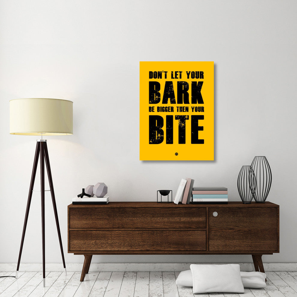"Bark And Bite Poster Yellow" Fine Art Print
