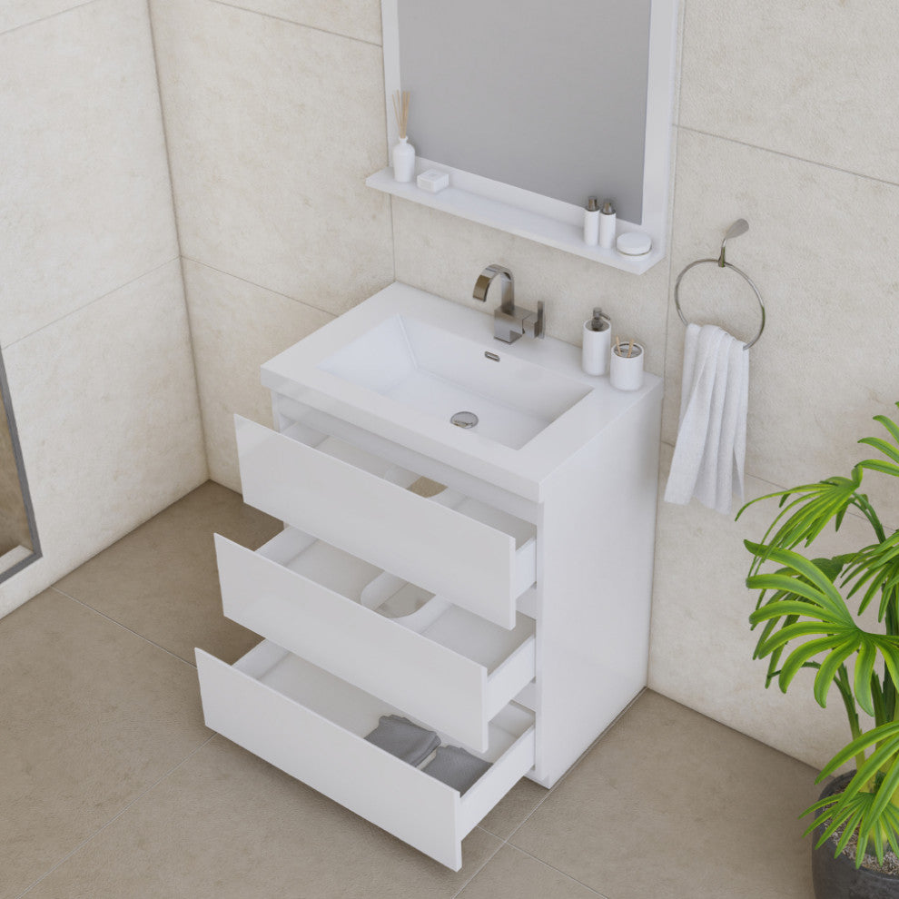 Paterno 30" Bathroom Vanity With Sink, White