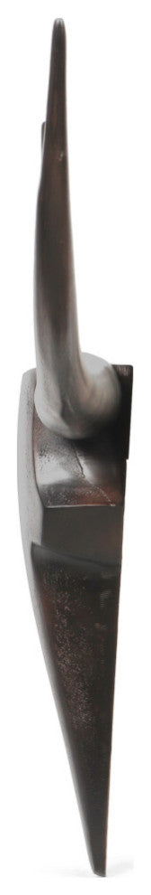 Treutlen Lanier Handcrafted Aluminum Bull Wall Decor, 48 W X 4 D X 24 H