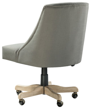 Swivel Task Chair With Tufted Back, Gray