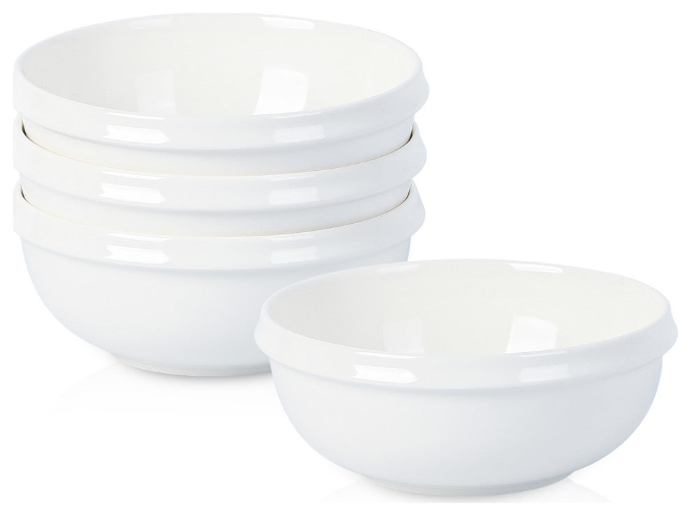 Stone Lain Verso Porcelain Bowl Set of 4, White