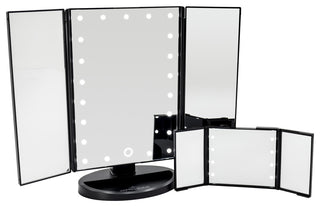 Touch & Go Trifold Makeup Mirror Bundle, Black