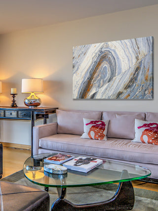 "Lake Swirls" Painting Print on Canvas